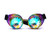 Lelinta Steampunk Rave Glasses Goggles with Rainbow Crystal Glass Lens Cool Adjustable
