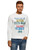 oodji Ultra Mens Printed Cotton Sweatshirt  White  US 46 - EU 56 - XL