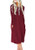 DB MOON Women Casual Long Sleeve Dresses Empire Waist Loose Dress with Pockets -Wine Red  S- DB MOON Women Casual Long Sleeve Dresses Empire Waist Loose Dress with Pockets -Wine Red  S-