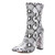 Stupmary Womens Boots Chunky Heels Pointed Toe Ankle Bootie High Heeled Winter Boots Snake Print