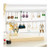 Singleluci Earring Organizer Stand  Earring Display Stand  Dangle Earring Holder for Hanging Earrings Wood Base-44 Holes and 2 Layers-