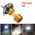 H4 18W Motorcycle LED Headlight Bulb  GoldenLi 3 COB 6000K 1500LM Bright Motorbike Headlamp  Fog Light with High Low Beam White