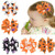 5Pcs Halloween Bow Knot Hair Pins Boutique clips Grosgrain Ribbon Halloween Hair Bows for Girls