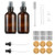 CCTVMTST 2 Pack 4oz 120ml Amber Glass Spray Bottles with Fine Mist Sprayer for Essential Oils  Perfumes  Included 2 Extra Sprayers  1 Brush  2 Funnels