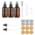 CCTVMTST 3 Pack 4oz 120ml Amber Glass Spray Bottles with Fine Mist Sprayer for Essential Oils  Perfumes  Included 2 Extra Sprayers  1 Brush  2 Funnels