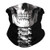 JooMeryer 3D Seamless Face Mask Rave Bandana for Men Women Neck Gaiter Scarf Dust Wind Balaclava Headwear White Skull Smile