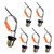 Yiliaw E26 Socket Adapter 6 Pack Medium Base Male Screw In Light Bulb Socket Pigtail For Led Ceiling lights downlight