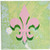 3dRose ct-6465-3 Fleur De Lis Digital Art Ceramic Tile  8-Inch