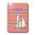 3dRose LLC lsp-100606-1 Florida with Sailboat On Nautical Red Stripes Single Toggle Switch