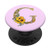 Sunflower Pop Socket Pink Letter G - Phone Stand Popsocket PopSockets PopGrip Swappable Grip for Phones and Tablets