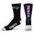 For Bare Feet - NFL Jump Key Black Socks -New England Patriots  Large -10-13--