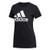adidas womens Basic Badge of Sport Tee Black-White X-Large