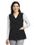 Marvella by White Cross Womens Button Front Solid Scrub Vest X-Large Black