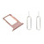 Nano Sim Card Tray Holder Free 2 Eject Pins for iPhone 7 Plus 5-5 Rose Gold