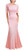 FORTRIC Women Short Sleeves Wedding Party Bridesmaid Long Maxi Dress Pink XXL