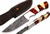 AishaTech Fortune Custom Hand Made Hunting Knife Damascus Steel Blade Wood Bone Handle