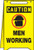 Accuform PFR603 Plastic Free-Standing Fold-Ups Floor Sign  LegendCaution Men Working with Graphic  20 Height x 12 Width x 0-125 Thickness  Red-Bl