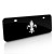 Fleur-De-Lis 3D Emblem Half-size Black Auto License Plate