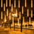 FUNPENY Meteor Shower Rain Lights  288 LED Christmas Lights Icicle Snow Falling Christmas Lights Outdoor Raindrop Lights  30cm 8 Tubes Xmas Tree Holid