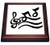 3dRose G Clef and Musical Notes Trivet with Ceramic Tile  8 by 8  Brown