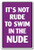 SignMission Its NOT Rude to Swim in The Nude Decal Skinny Dipping Nudist - Indoor-Outdoor - 7 Tall
