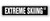Extreme Skiing Street Sign Snow skis Snowboard Skier ski - Indoor-Outdoor -  24 Wide