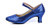 Womens Glitter Latin Ballroom Dance Shoes Pointed-Toe Y Strap Dancing Heels-7  Royal-