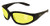 BluWater Polarized Sharx Series Sunglasses with Matte Black Frames and Yellow Tint Lenses