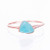 SIZE 5 Raw Crystal Ring  Rose Gold  Boho Jewelry  Rough Apatite
