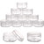 Tecbeauty 35-Pack 10g Cosmetic Containers Sample Jars with Lids Plastic Makeup Sample Containers Pot Jars -Translucent-