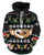 Couple 3D Santa Print Ugly Christmas Kangaroo Pocket Sweatshirt Hoodies Pullover Elf XL