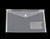 Upgraded Thickened Poly Document Folder with Snap Button, Plastic Envelope Folder, Water/Tear Resistant A4/Letter Size Translucent Paper Organizers (Transparent with Name Card Pocket)
