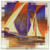 3dRose ct-46923-5 Gulet Under Sail Blue  Boats  Impressionism  Orange  Realism  Sailboat  Sails Glass Tile  4-Inch