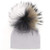 GZHilovingL 0-3 Months Baby Hats Newborn Infant Beanie with Real Fur Pom Pom Spring Grey