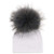 GZHilovingL Baby Toddler Bonnet Hat with Big Real Fur Pom Pom  Kid Girl Spring Beanie