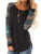 Halife Womens Fall Long Sleeve Scoop Neck Loose Casual Pullover Tunic Tops Black S
