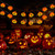 ZLKJ Halloween Pumpkin String Light -20 LED Waterproof Pumpkin LED String Light - 10 FT 2 Modes Halloween Decoration Light for Outdoors  Indoor  Garde