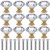 12Pcs Drawer Knob Pull Handle Crystal Glass Diamond Shape Cabinet Drawer Pulls Cupboard Knobs with Screws for Home Office Cabinet Cupboard-Gold-