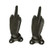 Chesapeake Bay Brown Cast Iron Middle Finger Hand Decorative Wall Hooks Set of 2