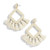 Statement Tassel Earrings White Bead Tassel Earrings Boho Dangle Earring for Women Gift