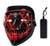 Depointer Halloween Scary Mask Cosplay Led Costume Mask EL Wire Light up Halloween Festival Party-Red-