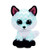 Claires Official Ty Beanie Boo Piper the Chevron Fox Soft Plush Toy for Girls  Turquoise and White  Small  6 Inch