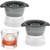 2 sets Ice Ball Cube Maker Sphere Mold Round Silicone Whiskey Sphere Ice Cube Mold Ball Ice Molds For Bourbon Ice Molds Big Ice Cubes Stackable Easy R