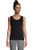 Lands End Women s Cotton Tank Top Black Regular Small