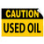 Caution Used Oil Hazard Waste Label Decal Sticker 10 Inches X 7 Inches