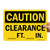 SmartSign Caution - Clearance -- Ft- -- In- Write-On Sign - 10 x 14 Aluminum