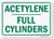 SmartSign Acetylene Full Cylinders Sign - 7 x 10 Aluminum