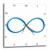 3dRose DPP-41794-1 Infinity Symbol Blue Wall Clock  10 by 10-Inch