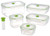 Vacuum Seal Food Storage Containers - Hand Held Vacuum Food System - Quick Marinator - Rectangle - 11Pc - Green Color