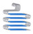 BUBM 8 Pack Pants Hangers S-Shaped  Stainless Steel Pants Hangers Jean Hangers Closet Space Saving 5 Layers Hangers for Pants Jeans Trousers Scarf Tie